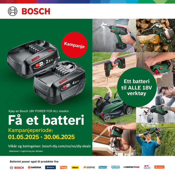 Bosch batterikampajne 2025 NO